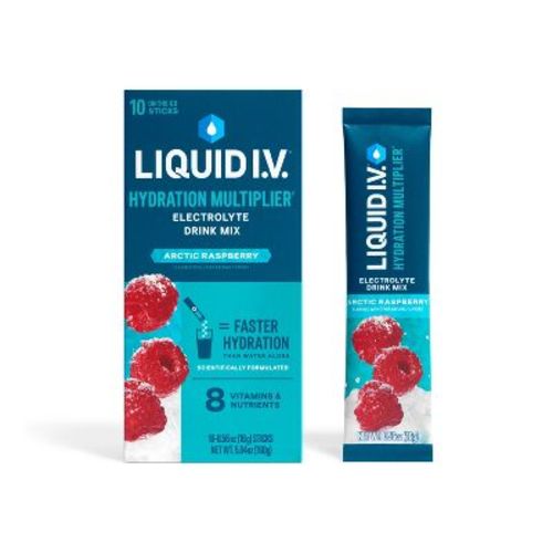 Liquid I.V. Hydration Multiplier Electrolyte Drink Mix Powder - Arctic Raspberry - 5.64oz/10ct