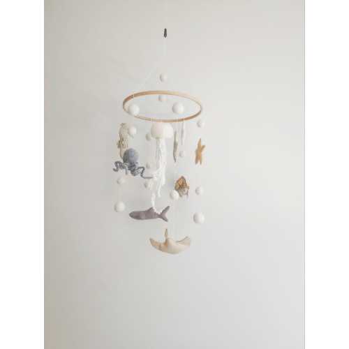 Ocean Baby Mobile -Baby Mobile - Nautical Mobile- Nursery mobile- Sea ocean Mobile - Crib Mobile - Baby Shower Gift