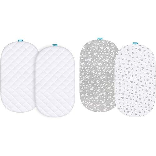 Bassinet Mattress Pad Covers and Sheets for 4moms Mamaroo Sleep Bassinet