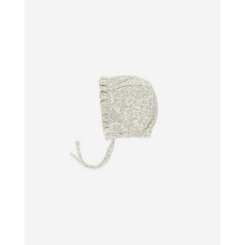Woven Ruffle Bonnet || Blue Blossom