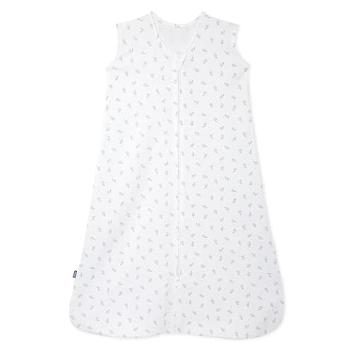 HALO Sleepsack, 100% Cotton Wearable Blanket, Swaddle Transition Sleeping Bag, TOG 0.5, Blue Thyme, Small, 3-6 Months