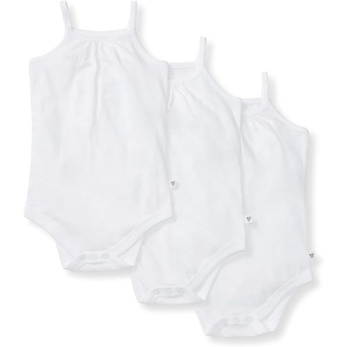 Burt's Bees Baby Unisex Baby 3-Pack Camisole Bodysuits, 100% Organic Cotton