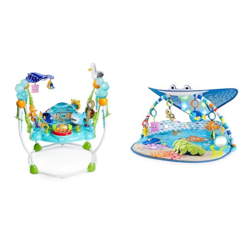 Bright Starts Disney Baby Finding Nemo Sea of Activities Jumper, Ages 6 months + & Disney Baby Finding Nemo Mr. Ray Ocean Lights & Music Gym, Ages Newborn +