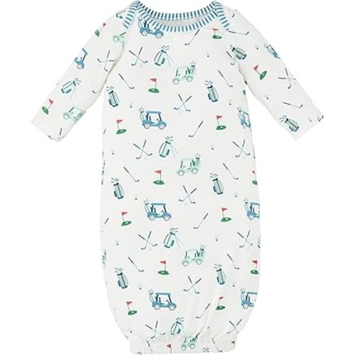 Mud Pie Baby Blue Golf Sleeper Gown; 0-3M