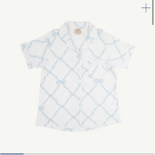 Let Me Lounge Short Sleeve Top (Women) - Buckhead Blue Belle Meade Bow