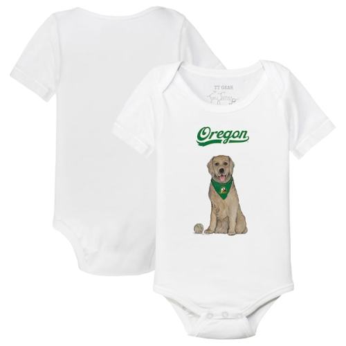 Infant Tiny Turnip White Oregon Ducks Golden Retriever Bodysuit