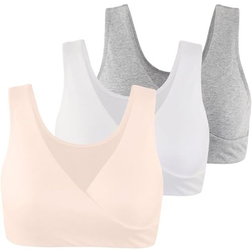COLOMI Maternity Nursing Bra Wireless Cotton Breastfeeding Bra for Sleep