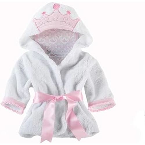 Baby Aspen Little Princess Hooded Towel Robe, Baby Shower Gifts, 0-9 Months, Baby Bath Towel/Spa Robe