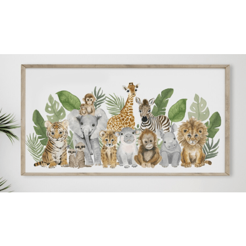 Safari Baby Animal Nursery Art