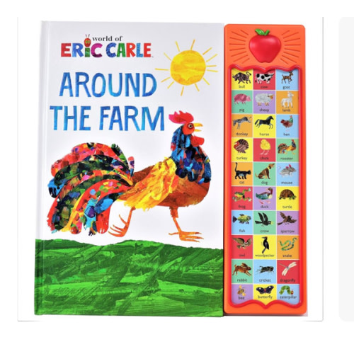 World of Eric Carle, Around the Farm 30-Button Animal Sound Book - Great for First Words - PI Kids