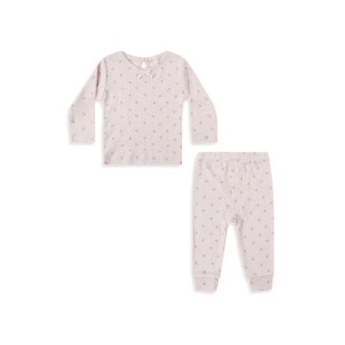 Girls' Pointelle Long Sleeved Tee & Leggings Set - Baby, 3-6 months