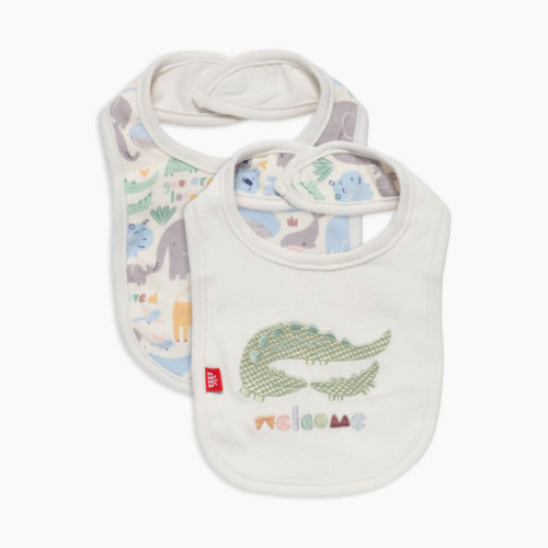 Magnetic Me Organic Reversible Embroidered Bib - Little Lovin, One Size