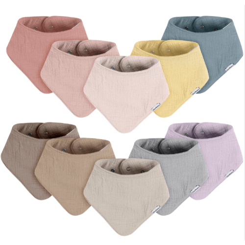 10-Pack Baby Girls Multi Pink Muslin Bandana Bibs – Gerber Childrenswear
