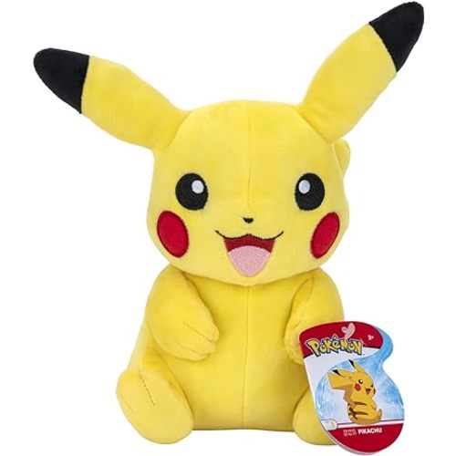Pokémon Official & Premium Quality 8-Inch Pikachu - Adorable, Ultra-Soft, Plush Toy, Perfect for Playing & Displaying - Gotta Catch ˜Em All, Yellow