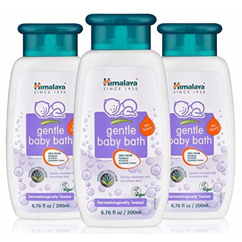Himalaya Gentle Baby Bath, Gentle, Non-Irritating Cleanser for Nourishing Your Baby's Skin, 6.76 Fl Oz (Pack of 3)