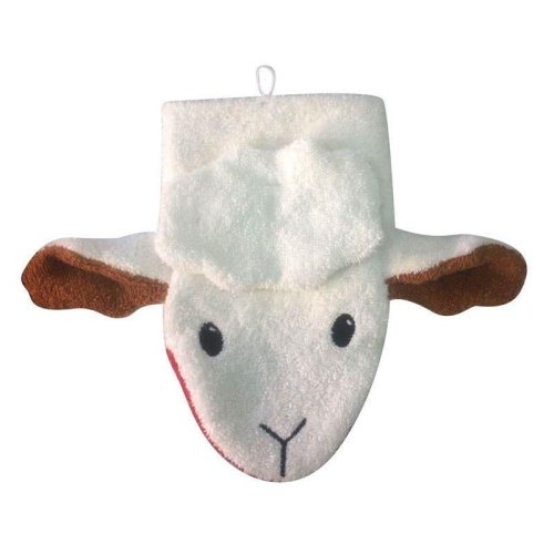 Organic Cotton Wash Mitt Puppets - Sheep