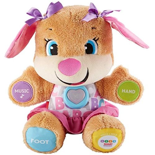 Fisher-Price Plush Sis Baby Toy with Smart Stages Learning Content, Laugh & Learn