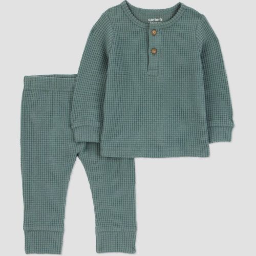 Carter's Just One You® 2pc Texture Top & Bottom Set - Green