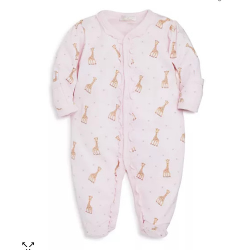 Girls' Sophie La Girafe Print Footie - Baby