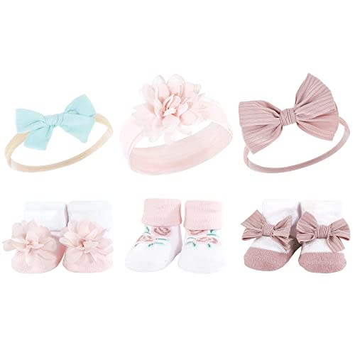Hudson Baby Girl's Headband and Socks Giftset