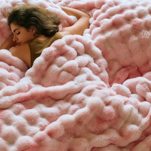 Bubble Flannel Area Rug | Plush Machine-Washable Rug – Bedsure