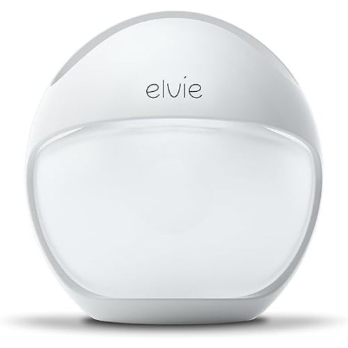 Elvie Curve Manual Wearable Breast Pump | Hands-Free, Kick-Proof, Portable Silicone Pump That Can Be Worn in-Bra for Gentle, Natural Milk Expression | Breast Feeding Essentials White