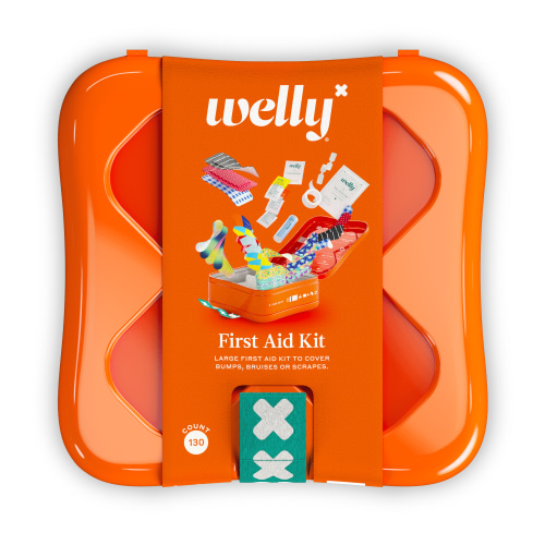 Welly Large First Aid Kit, Assorted Bandages and Ointments, 130 Count