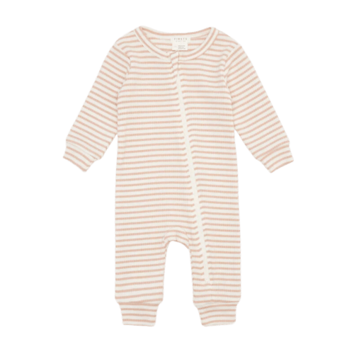 FIRSTS Rose Dust Striped Modal Ribbed Sleeper