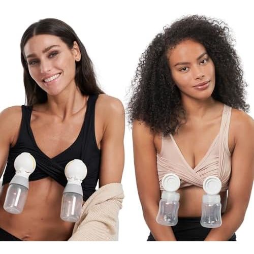 Larken Hands Free Pumping Bra for Breastfeeding | Breast Pump - Maternity Bras for Pregnancy, Pumping & Nursing Bra in One