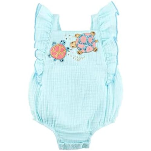 Mud Pie baby-girls Baby Girl Glitter Turtle Bubble