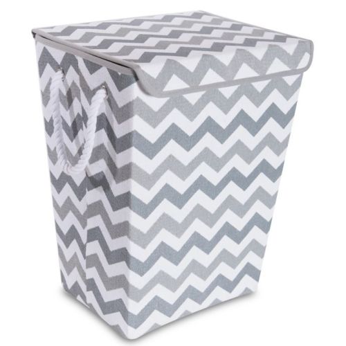Taylor Madison Designs® Chase Chevron Hamper in Grey/White