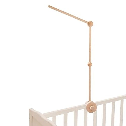 Crib Mobile Arm - HBM 30 Inch Wooden Mobile Arm for Crib Rotating Baby Mobile Hanger Beech Mobile Crib Arm Attachment Nursery Decor,Anti Slip for Sturdy Crib Mobile Hanger for Crib - Update Mobile Holder