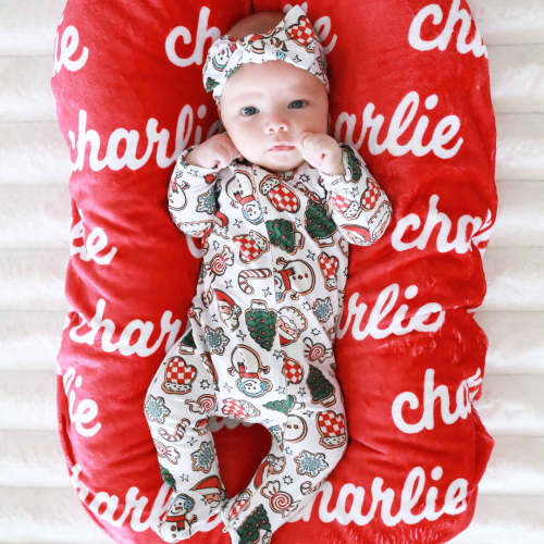 Santa's Cookies Knit Large Bow Headwrap