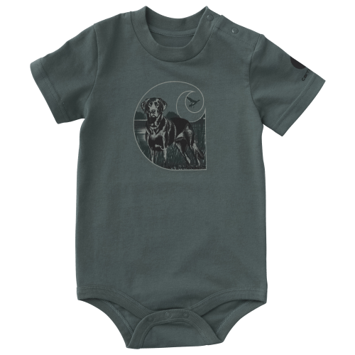 Carhartt Dog Graphic Short-Sleeve Bodysuit for Babies