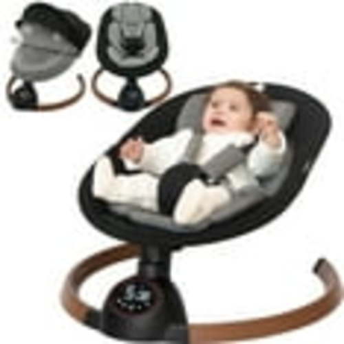 Babyeap Baby Swing for Infants,Bluetooth Control 5-point Harness Newborn Swing,5 Sway Speed,10 Lullabies(Gray)