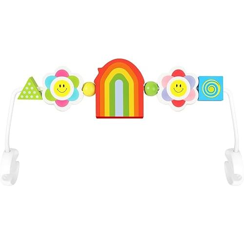 Baby Bjorn Bouncer Toy Bar - Toy Bar for Baby Bjorn Bouncer, Brightly Colored Shape, Develop Motor Skills, Wooden Toy, Environmentally Friendly Paint, Rainbow