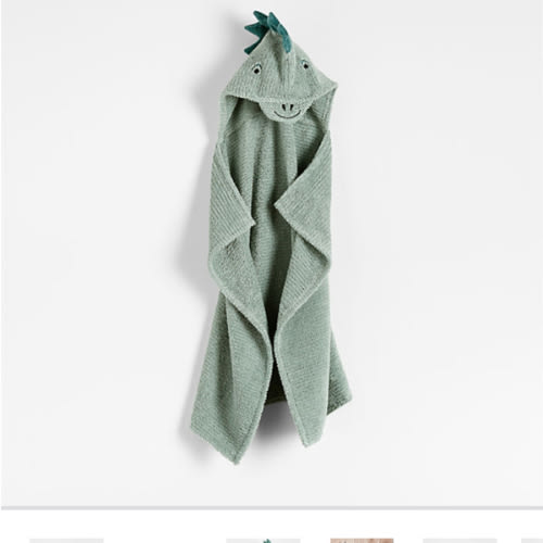 Dinosaur Organic Hooded Baby Towel