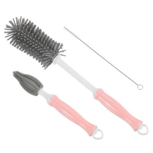 Unique Bargains Long Handle Silicone Water Bottle Cleaning Brush Kit