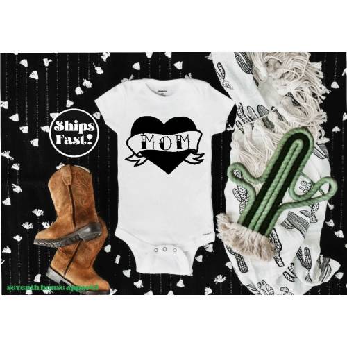 Tattoo Mom Baby Onesie, Mother&#39;s Day, Baby Shower Gift, Cool Onesie, Toddler Shirt, Baby Boy Baby Girl Birthday Party Gift Baby Clothing