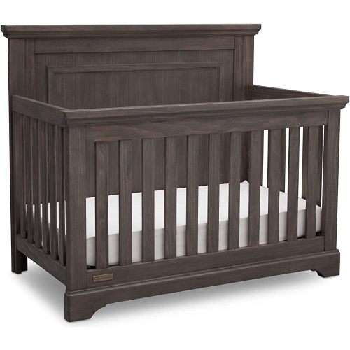 Simmons Kids SlumberTime Paloma 4-in-1 Convertible Baby Crib - Greenguard Gold Certified, Rustic Grey