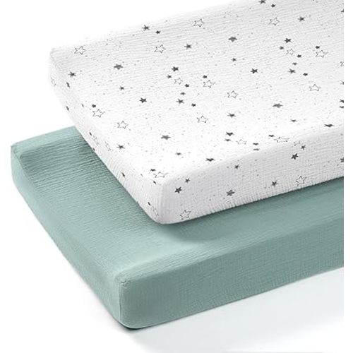 Termichy Muslin Changing Pad Covers: Baby Diaper Changing Table Covers - Changing Pad Sheets for Boys Girls