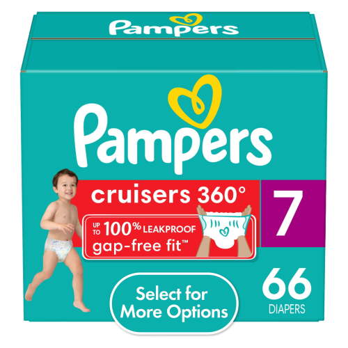 Pampers Cruisers 360 Diapers Size 7, 66 Count (Select for More Options)
