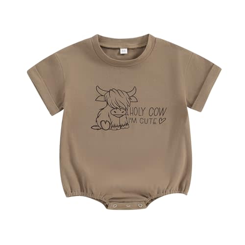 SAYOO Western Baby Boys Bodysuit Clothes Country Cowboy Funny Baby Bubble Romper Infant Creeper One-Piece Baby Bodysuit