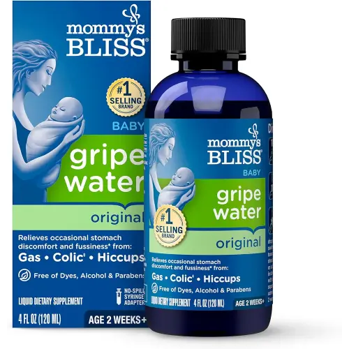 Mommy's Bliss Gripe Water Original, Infant Gas & Colic Relief, Gentle & Safe, 2 Weeks+, 4 Fl Oz (Pack of 1)