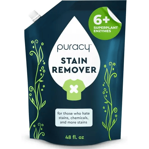 Puracy Stain Remover Cleaning Spray Refill - Enzyme-Powered Stain Remover Spray As Seen on TikTok, Natural Travel Spot Removal for Clothes (Unscented, 48 fl oz)