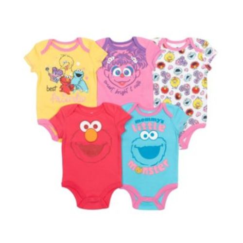 Baby Girls 5 Pack Bodysuits Newborn to