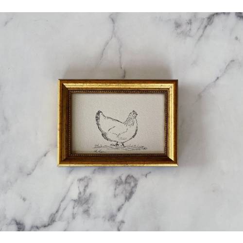 OPHELIA Art Print - Unframed Chicken Sketch - Original Chicken Print - Minimalist Chicken Drawing - French Country Art - Farmhouse Print