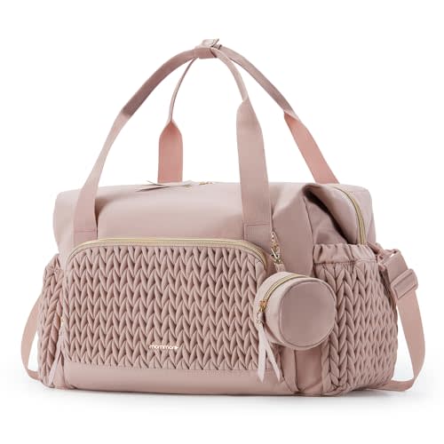 mommore Diaper Bag Tote, Large Capacity Travel Diaper bags, Hospital Bag for Labor Delivery, Baby Bag with Pacifier Case