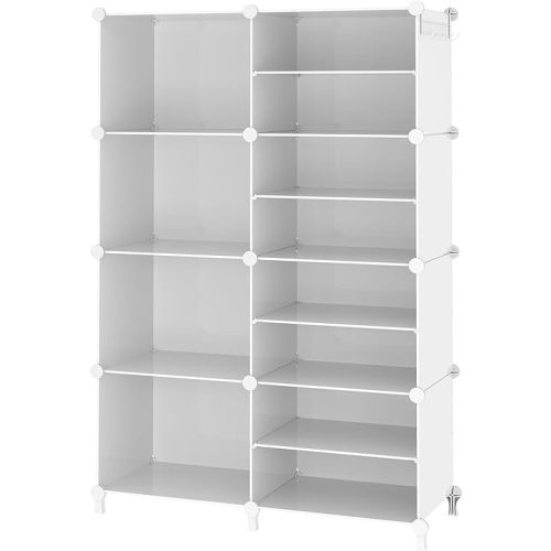 AWTATOS Closet Organizer 8 Cube Storage Shelves Closet Clothes Organizers and Storage Stackable Cubby Shelving for Closet Bedroom Living Room Office White