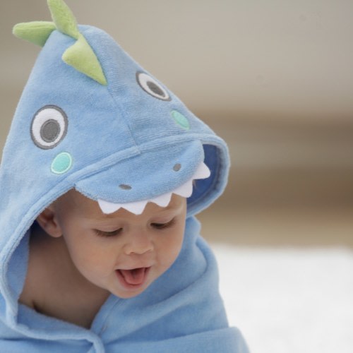 Elegant Baby Sea Serpent Hooded Towel
